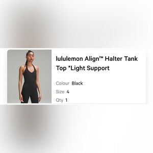Lululemon Athletica Black Sleeveless Tank Top